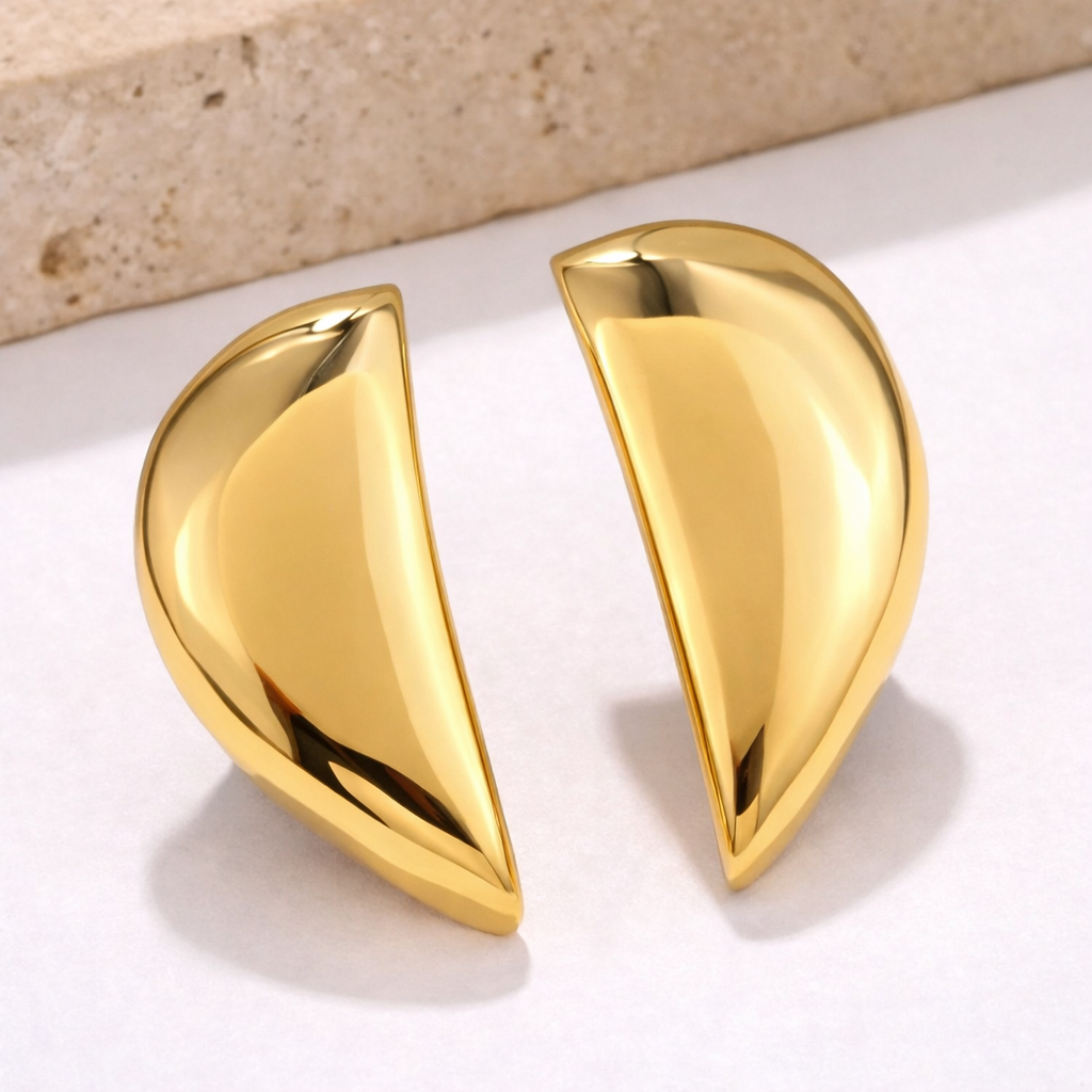 Sculpted Gold Earrings