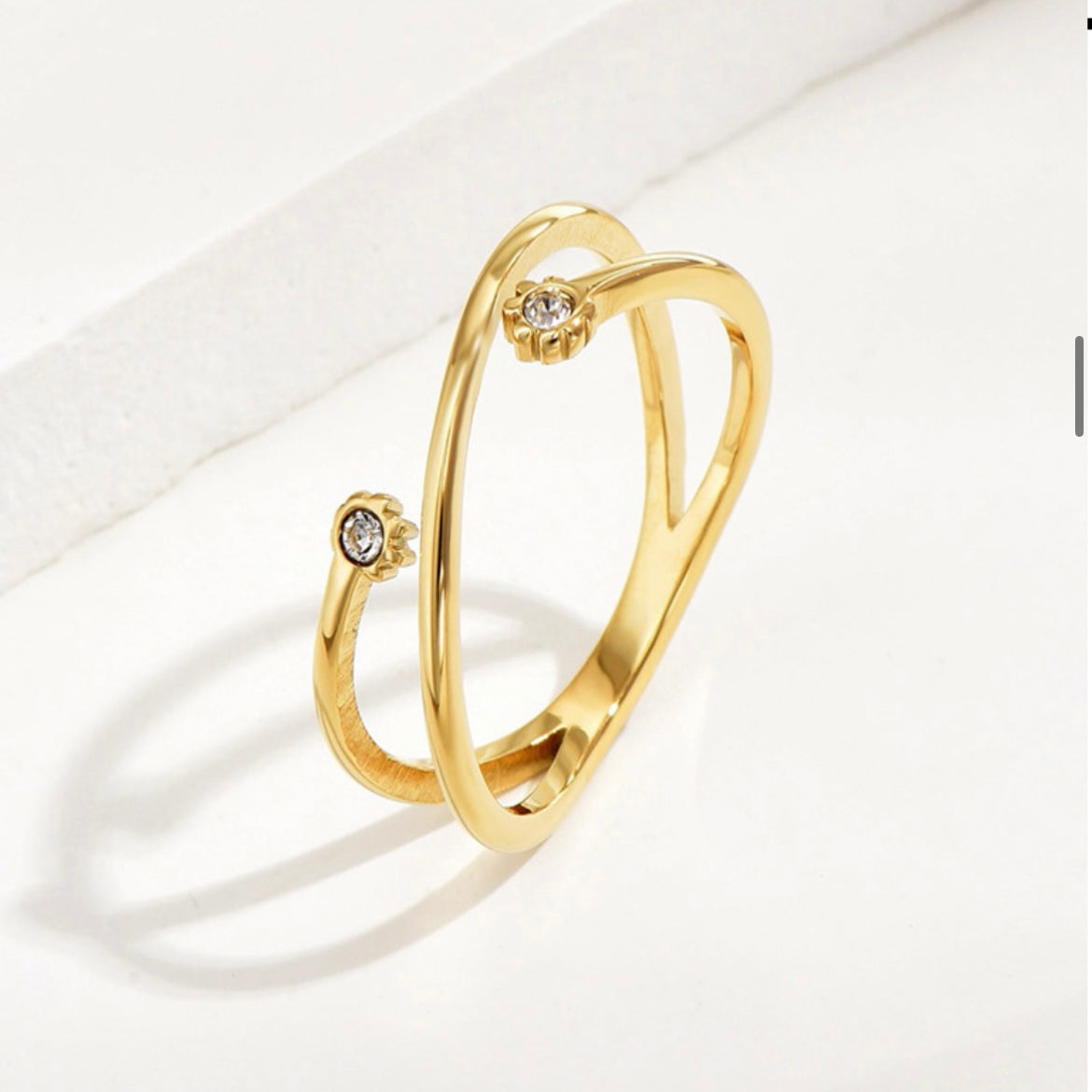 Tilly gold plated ring