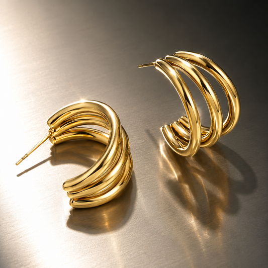 Amal Gold plated earrings