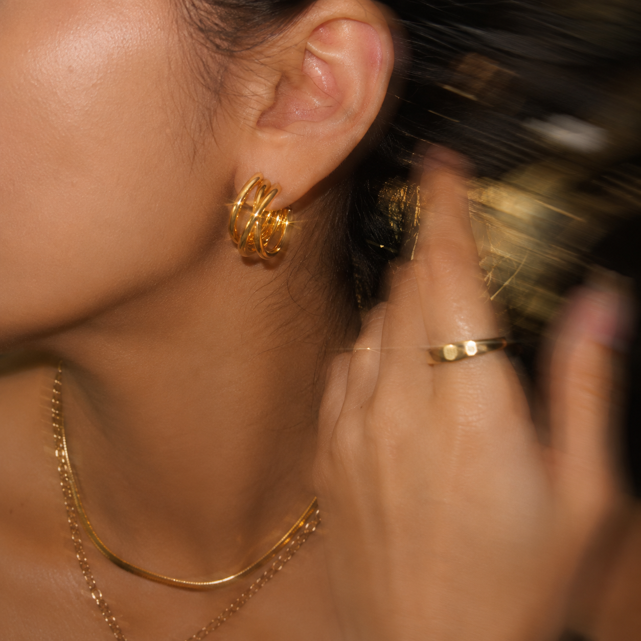Amal Gold plated earrings