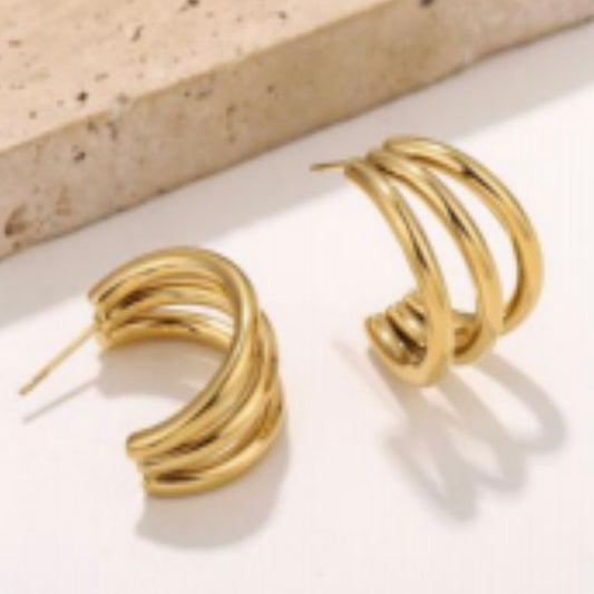 Amal Gold plated earrings