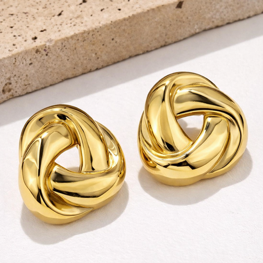 Gold Swirl Earrings