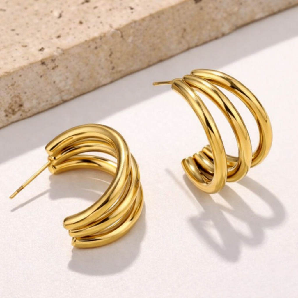 Amal Gold plated earrings