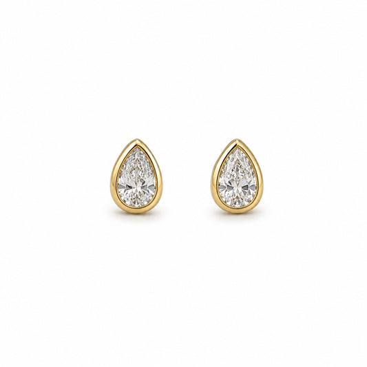 Diamante Tear Drop Studs