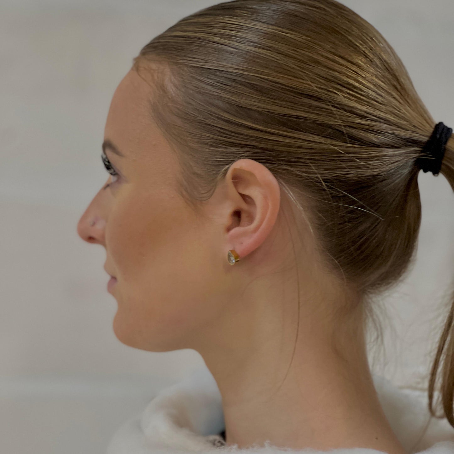 Diamante Tear Drop Studs